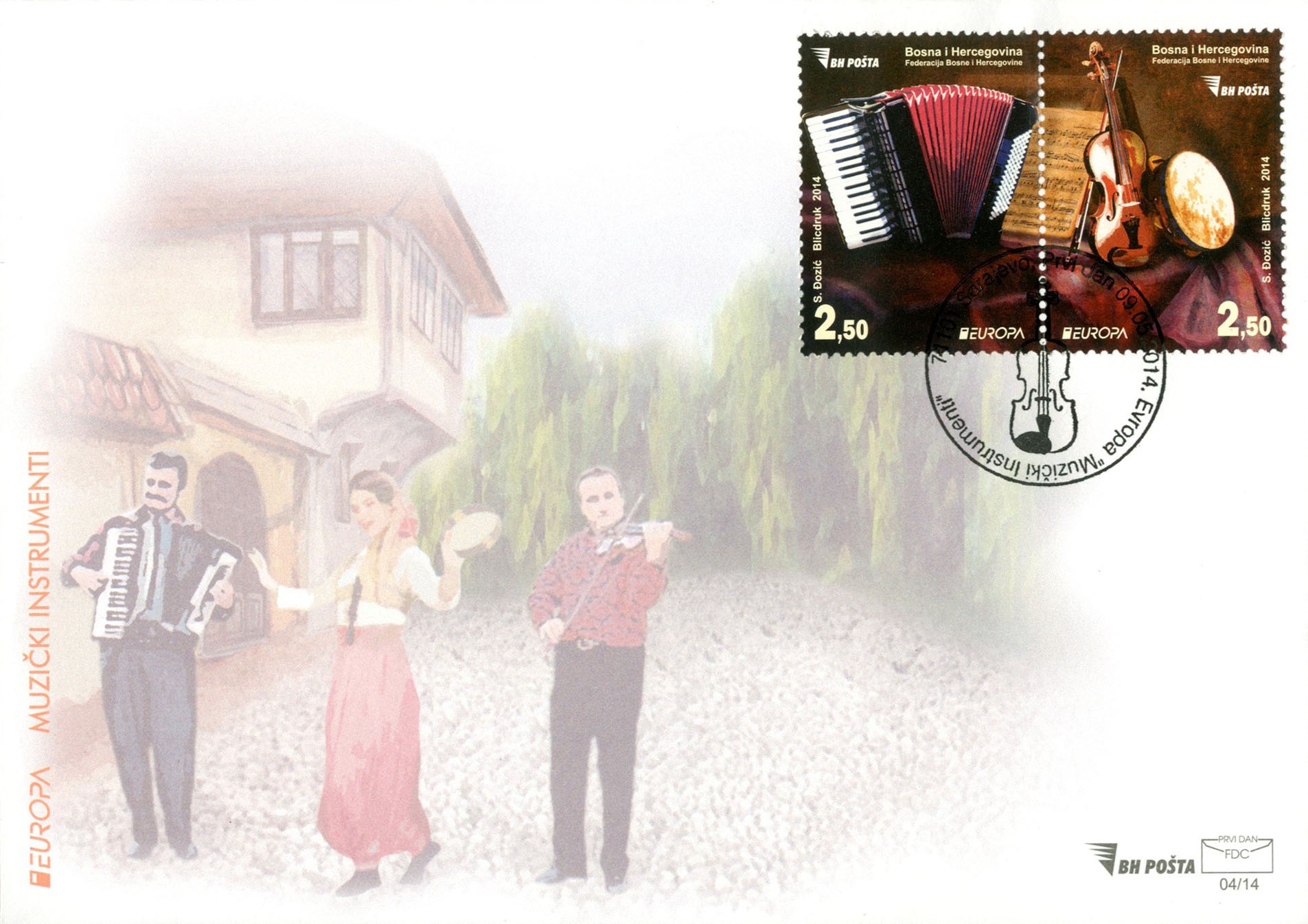 europe---musical-instruments---fdc-set